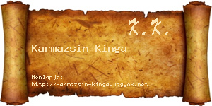 Karmazsin Kinga névjegykártya